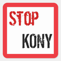 Stop Kony Square Sticker