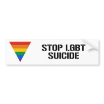 STOP LGBT SUICIDE BUMPER STICKER