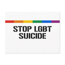 STOP LGBT SUICIDE POSTCARD