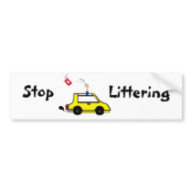 Stop Littering bumper sticker