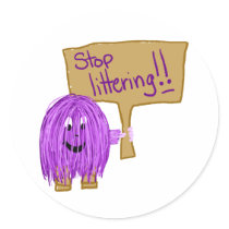 stop littering stickers