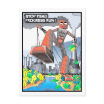 Stop MAD Progress Run ! postcards