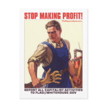 Stop Making Profit - Report Capitalists: Postcard by Red_Square Stop Making Profit - Report Capitalists: Postcard