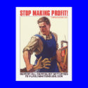 Stop Making Profit - Report Capitalists: Postcard