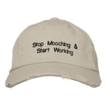 Stop Mooching & Start Working embroidered hats