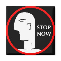 STOP NOW FRIDGE MAGNETS