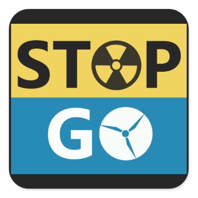 Stop Nuclear Square Sticker