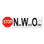 Stop NWO bumper sticker