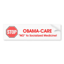 STOP Obama-care bumper stickers