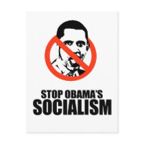 STOP OBAMA SOCIALISM POST CARD