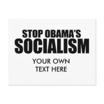 STOP OBAMA SOCIALISM POST CARDS