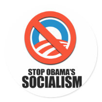 STOP OBAMA SOCIALISM STICKER