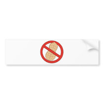 STOP PEANUTS ALLERGIC CARTOON WARNING SIGN GRAPHIC BUMPER STICKERS
