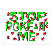 Stop Poke-N' Me (Push Pins) Post Card