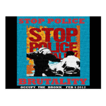 Stop Police Brutality, Occupy the Bronx Flyer 2012 Post Card