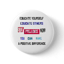 Stop Prejudice Button (white)