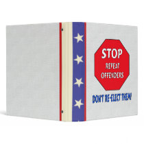 Stop Repeat Offenders Vinyl Binders