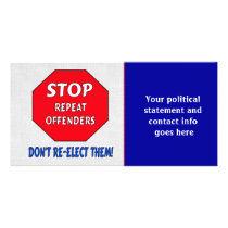 Stop Repeat Offenders Photo Card