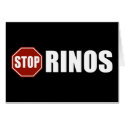 Stop RINOs Greeting Cards
