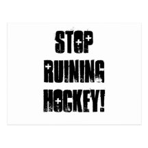 Stop Ruining Hockey, Bettman Pre-addressed Post Card
