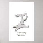 stop running with scissors, aardvark! posters