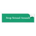 Stop Sexual Assault bumper stickers