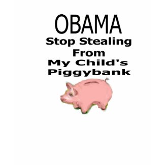 Stop sign and Piggybank for obamavoodoo shirt