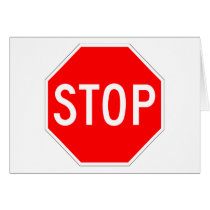 Stop Sign Customizable Greeting Cards
