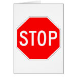 Stop Sign Customizable Greeting Cards