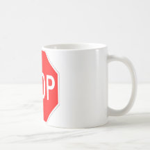 Stop Sign Customizable Mugs