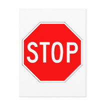 Stop Sign Customizable Postcard