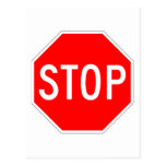 Stop Sign Customizable Postcard