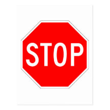 Stop Sign Customizable Postcard