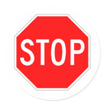 Stop Sign Customizable Sticker