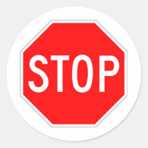Stop Sign Customizable Sticker