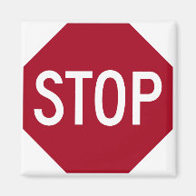 Stop Sign Fridge Magnet