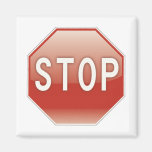Stop sign fridge magnet