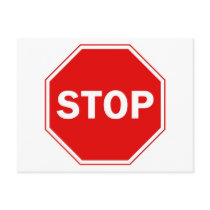 Stop Sign Post Cards