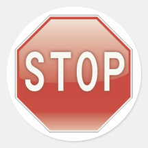 Stop sign sticker