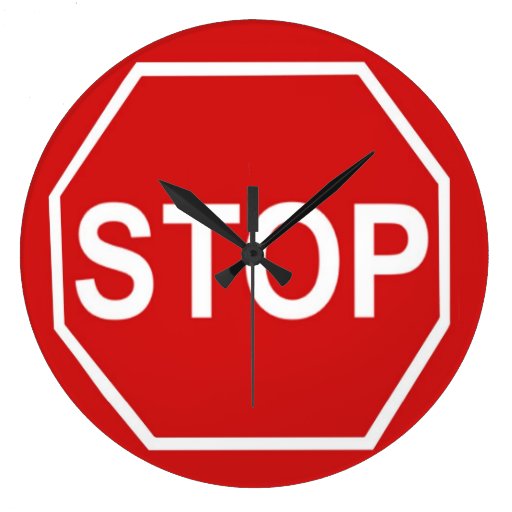 Stop Sign Wall Clock Zazzle