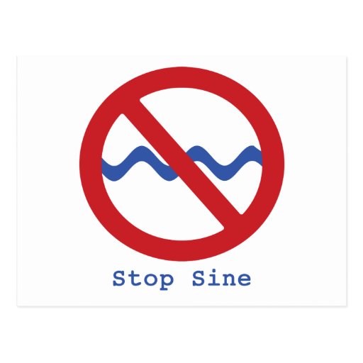 Stop Sine Postcard
