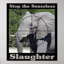 Stop Slaughter-Elephant Print