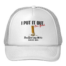 Stop Smoking I Put It Out Wife Loves Me Mesh Hats