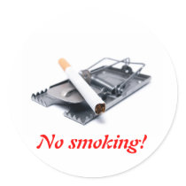 Stop smoking! round stickers