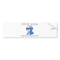 Stop SOPA Keep The Geeks Happy Bumper Stickers