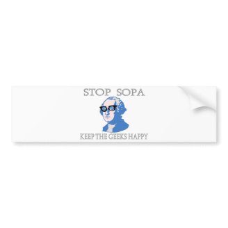 Stop SOPA Keep The Geeks Happy Bumper Stickers