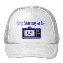 Stop Staring At Me Television Set Trucker Hat