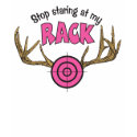Stop Staring At My Rack t-shirts