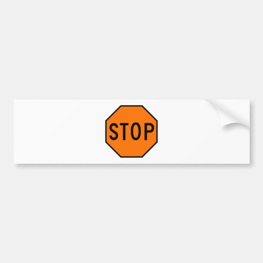 Stop Street Road Sign Symbol Caution Traffic Bumper Stickers