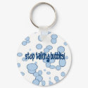 Stop talking bubbles key chain keychains